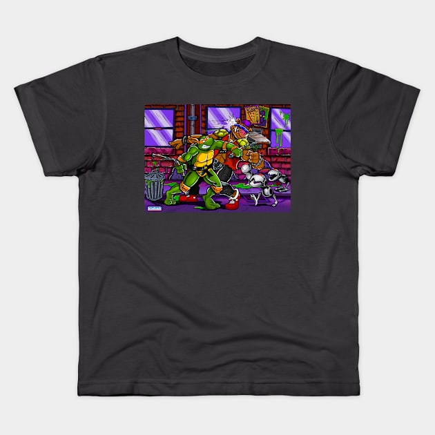 mike vs bebop Kids T-Shirt by Ale_jediknigth